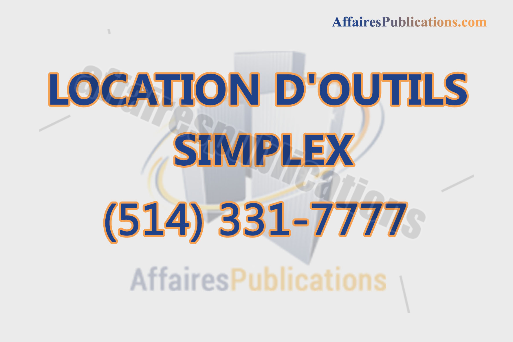 LOCATION D'OUTILS SIMPLEX Affaires Publications