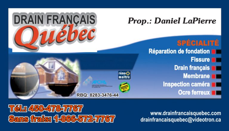 DRAINS FRANÇAIS QUÉBEC