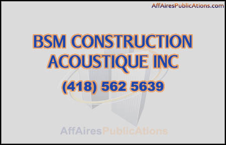 BSM CONSTRUCTION ACOUSTIQUE