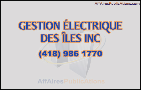 GESTION ÉLECTRIQUE DES ÎLES INC