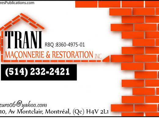 TRANI MAÇONNERIE ET RESTORATION INC