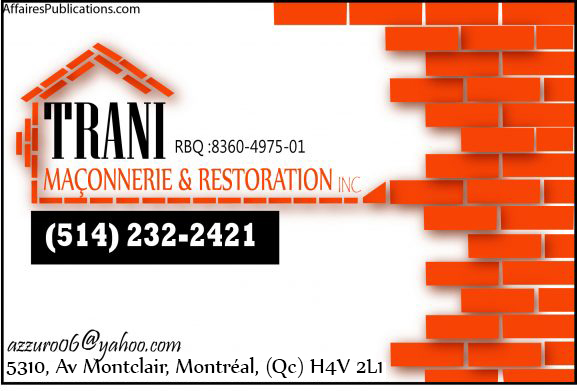 TRANI MAÇONNERIE ET RESTORATION INC