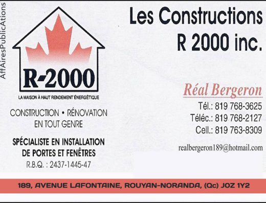 LES CONSTRUCTIONS R-2000