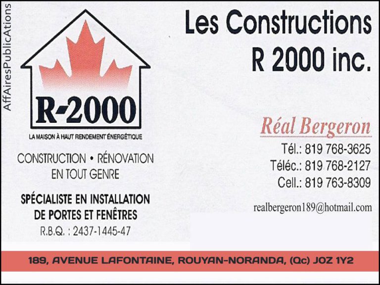 LES CONSTRUCTIONS R-2000