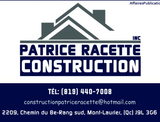 CONSTRUCTION PATRICE RACETTE