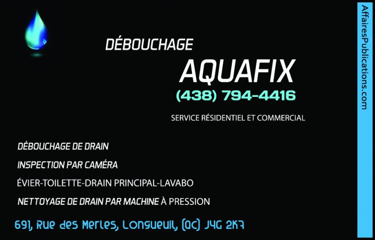 DÉBOUCHAGE AQUAFIX