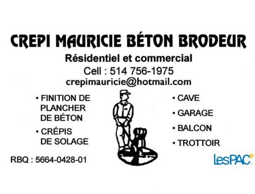 CRÉPI MAURICIE BÉTON BRODEUR