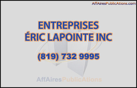 ENTREPRISES ÉRIC LAPOINTE INC
