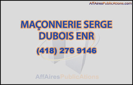 MAÇONNERIE SERGE DUBOIS ENR