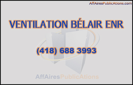 VENTILATION BÉLAIR ENR