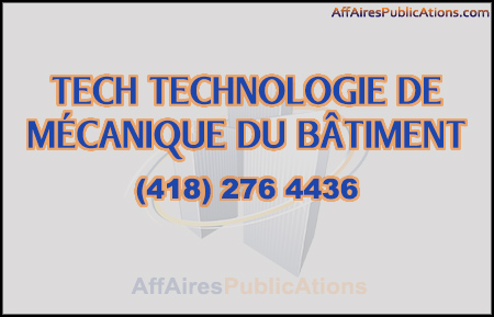 TECH TECHNOLOGIE DE MÉCANIQUE DU BÂTIMENT