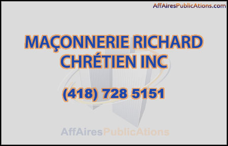 MAÇONNERIE RICHARD CHRÉTIE
