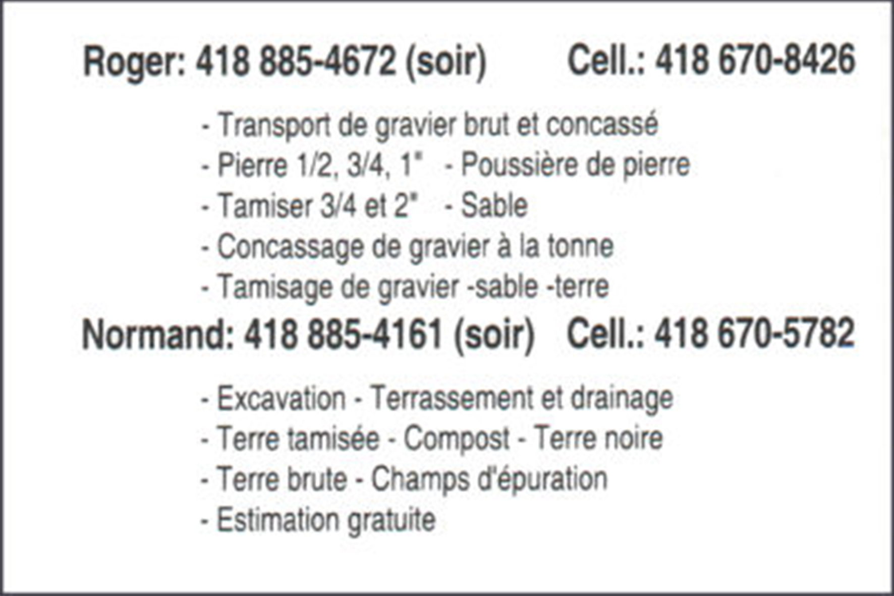Verso carte de visite