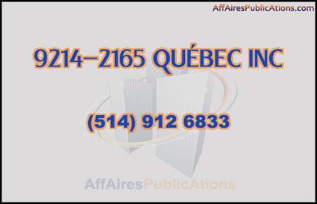 9214-2165 QUÉBEC INC