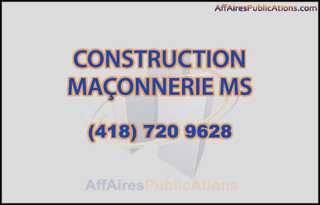 CONSTRUCTION MAÇONNERIE MS