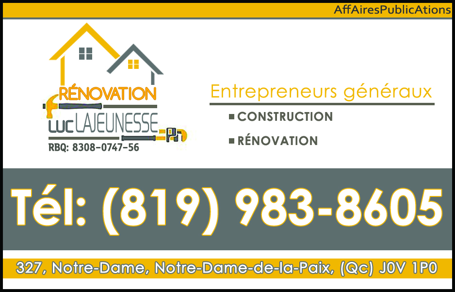 RÉNOVATION LUC LAJEUNESSE