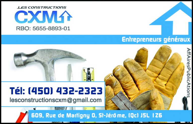 CONSTRUCTIONS CXM INC