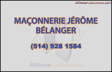 MAÇONNERIE JÉRÔME BÉLANGER