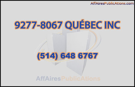 9277-8067 QUÉBEC INC