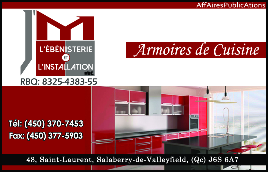 J&rsquo;M L&rsquo;ÉBÉNISTERIE ET L&rsquo;INSTALLATION
