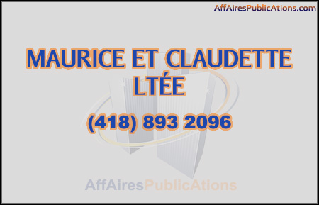 MAURICE ET CLAUDETTE LTÉE