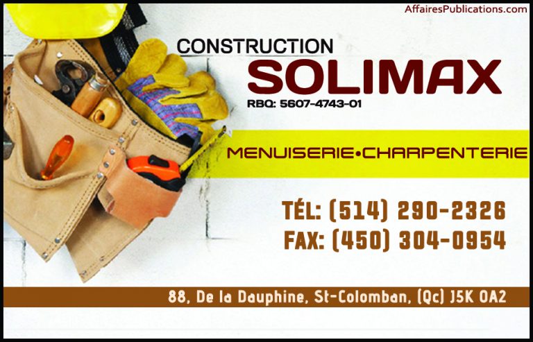 CONSTRUCTION SOLIMAX INC