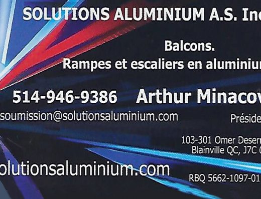 SOLUTIONS ALUMINIUM A S INC
