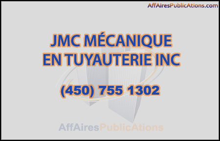 JMC MÉCANIQUE EN TUYAUTERIE