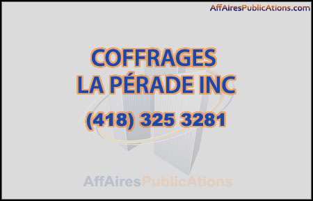 COFFRAGES LA PÉRADE INC
