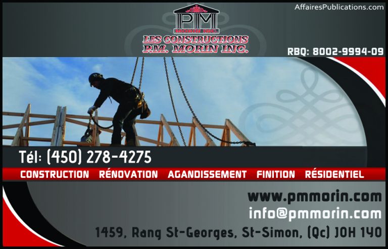 CONSTRUCTION PM MORIN INC