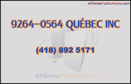 9264-0564 QUÉBEC INC