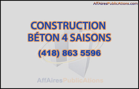 CONSTRUCTION BÉTON 4 SAISONS