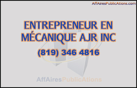 ENTREPRENEUR EN MÉCANIQUE AJR