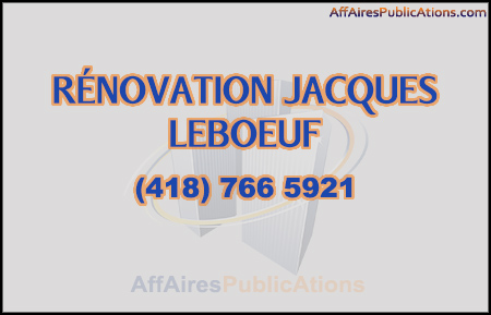 RÉNOVATION JACQUES LEBOEUF