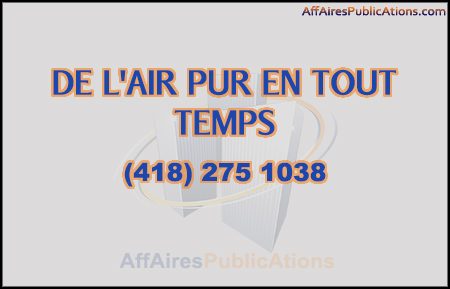 DE L&rsquo;AIR PUR EN TOUT TEMPS