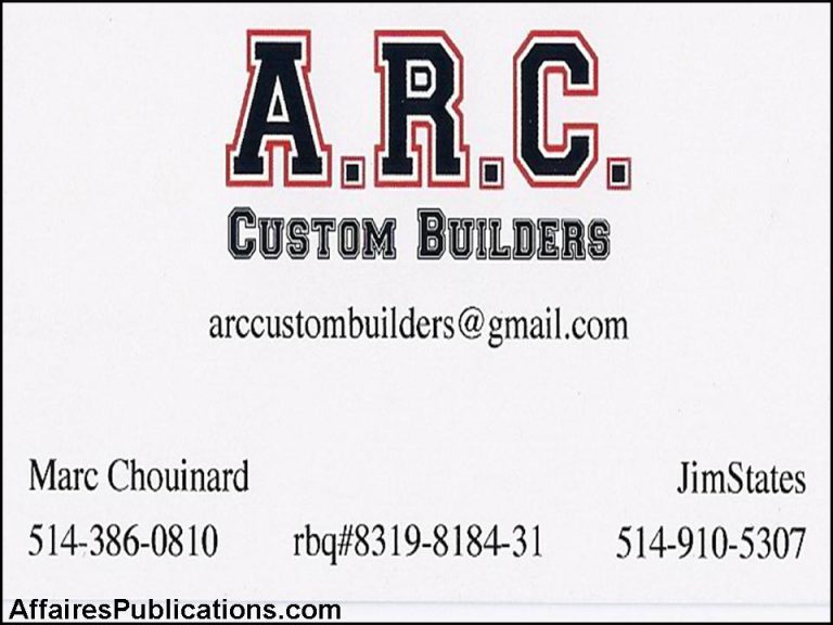 ARC CONSTRUCTION SUR MESURE LTÉE