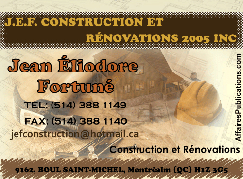 JEF CONSTRUCTION ET RÉNOVATIONS 2005