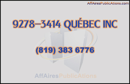 9278-3414 QUÉBEC INC