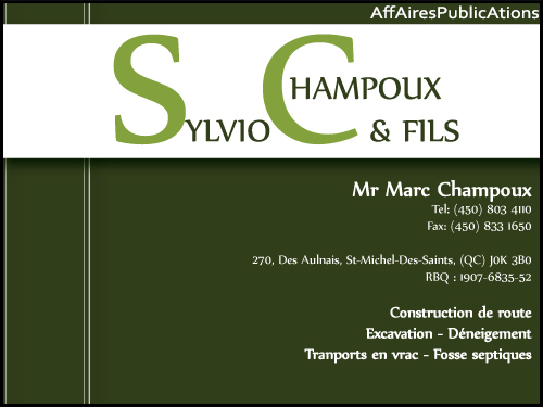 SYLVIO CHAMPOUX & FILS