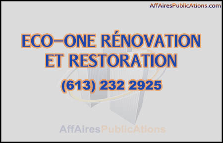 ECO-ONE RÉNOVATION ET RESTORATION