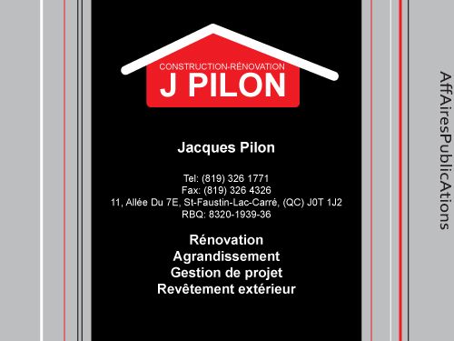 CONSTRUCTION-RÉNOVATION J PILON