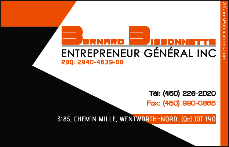 BERNARD BISSONNETTE ENTREPRENEUR GÉNÉRAL INC