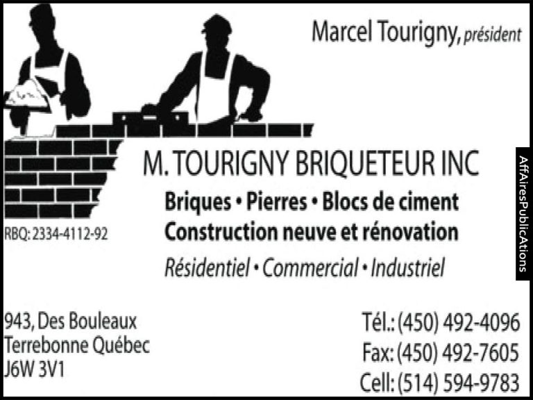 M TOURIGNY BRIQUETEUR INC