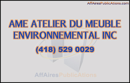 AME ATELIER DU MEUBLE ENVIRONNEMENTAL INC