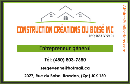 CONSTRUCTION CRÉATIONS DU BOISÉ INC