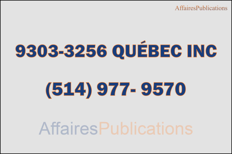 9303-3256 QUÉBEC INC