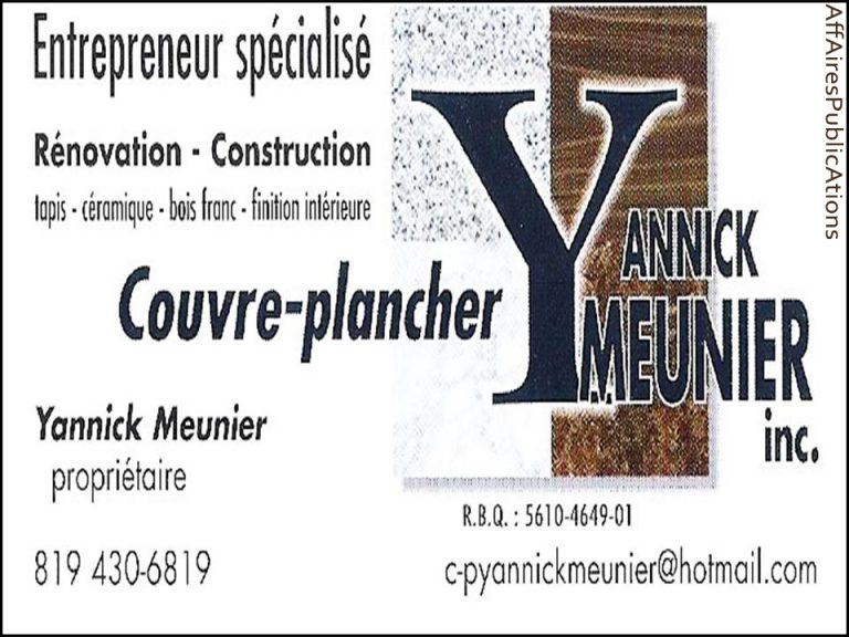COUVRE-PLANCHER YANNICK MEUNIER