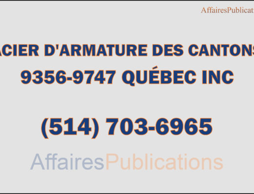 ACIER D&rsquo;ARMATURE DES CANTONS 9356-9747 QUÉBEC INC