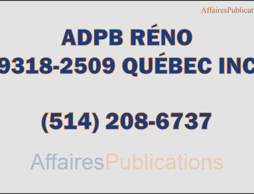 ADPB RÉNO <br/> 9318-2509 QUÉBEC INC