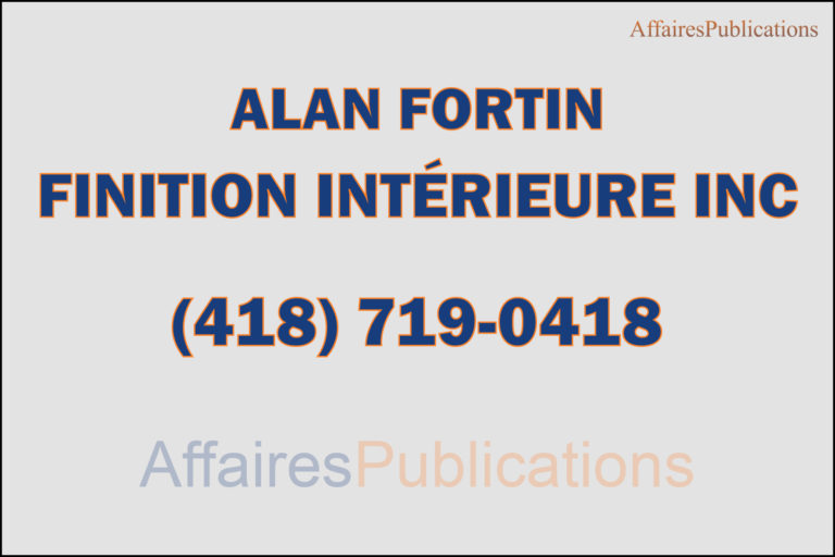 ALAN FORTIN FINITION INTÉRIEURE